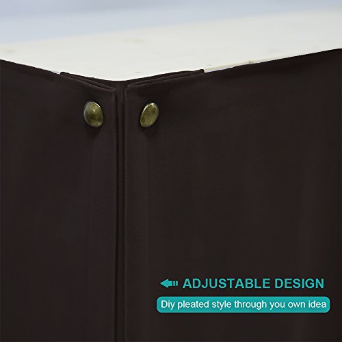 NICETOWN Solid Blackout Curtain Valance Easy Made Thermal Insulated Cornice Valance for Hall/Villa (Single Piece, 100” x 20”, Toffee Brown)