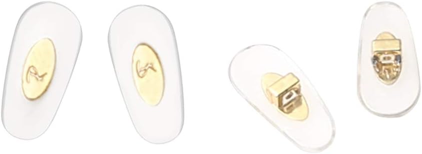 Replacement Push-in Nose Pads for Ray-Ban RB6335 Glasses Repair Kits,Bonus Lens Cloth (gold), 3 Count (Pack of 1)