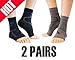 Thirty48 Plantar Fasciitis Socks, 20-30 mmHg Foot Compression Sleeves for Ankle/Heel Support, Increase Blood Circulation, Relieve Arch Pain, Reduce Foot Swelling (Black & Grey (2 Pairs), X-Large)
