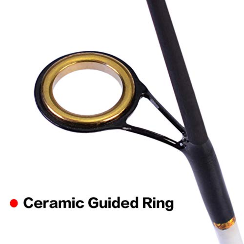 Carbon Fiber Fishing Rod Spinning Lure Rod Summer Outdoor Travel Sea Saltwater Pole (White -A) - Thumbnail 5