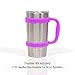 F-32 Handle - 19 COLORS - 20oz Size - Compatible with 20 Oz YETI Tumbler Travel Mug (20OZ, COOL PURPLE (PINKISH PURPLE))