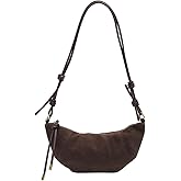 Crescent Bags for Women Faux Suede Purses Crescent Bag Crossbody Shoulder Bag Trendy Tote Handbags