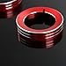 JOIN-WIT Headlight Switch Knob Cover Ring Trim for Ford F150 XLT 2016 2017 & Mustang 2015 2016 (Red)