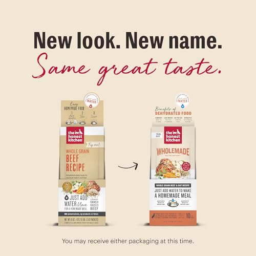 THE HONEST KITCHEN HUMAN GRADE WHOLEMADE™ DEHYDRATED WHOLE GRAIN BEEF & OAT DOG FOOD, 1.5 OZ X10
