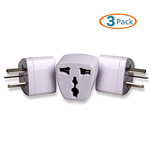 Httx 3-pack grounded universal ac power adapter, type i…