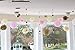 19 Pcs Pink and Gold Tissue Paper Flowers Pom Poms Lanterns and Garland for Baby Shower Party Decoration