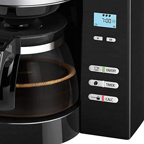 Melitta AromaFresh 1021-01 Filter-Kaffeemaschine mit integriertem Mahlwerk, ca. 10 Tassen, schwarz – Bild 5