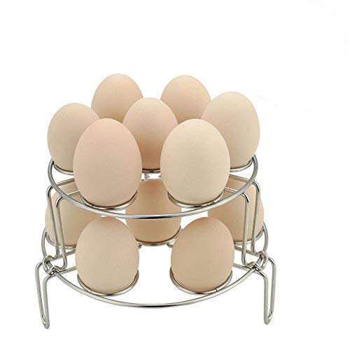Egg Cooker Steamers Racks, Ertek instant pot accessories 2-pack Food steamer rack Fits 6,8 Quart Instant Pot or Pressure Cooker, Stainless Steel, Stackable