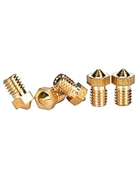 BIQU 3D-M6 Cabezal de impresión, latón de 0.02 pulgadas para filamento de 0.07 pulgadas para impresora 3D (5 unidades).