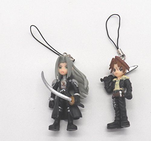 2 Final Fantasy Sephiroth Squall Leonhart Mascot Cell Phone Charm Strap Set