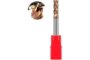 ASNOMY 1pc Carbide Square End Mill - 5/32"(4mm) Micro Grain Carbide End Mill for Alloy Steels/Hardened Steels - 4 Fultes Milling Cutter- HRC55 AlTiN Coated