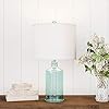 Lavish Home Blue Glass Lamp-Open Base Table Light, LED Bulb and Shade-Modern Decorative Lighting for Coastal, Nautical… 41 Z4qqaqLL