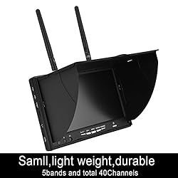 FPV Monitor, 800x480 5.8GHz 40Channels 7Inch LCD