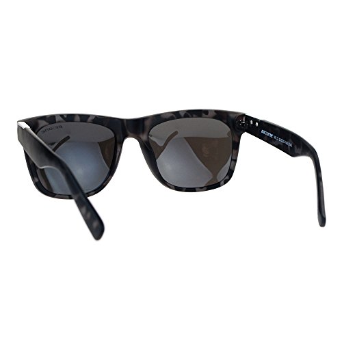 Polarized Lens Sunglasses Classic Square Frame Unisex Black Tort, Blue Mirror