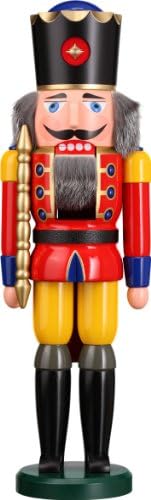 Nutcracker wood Christmas original Seiffen king red 50 cm Erzgebirge NEW