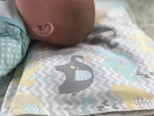 Momma’sJoy Natural Baby Pillow| Mustard Seeds Filing | Handmade in USA| Prevents Flat Head(Neutral)