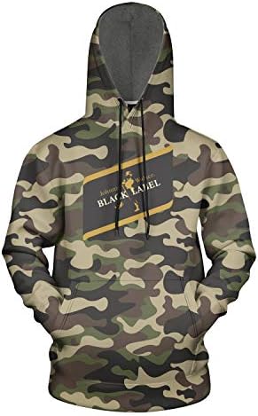 Man Johnnie Walker Black Label Hoodies Outdoor 3D Printed Hooded Sweatshirts