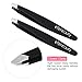 Tweezers Set 4-Piece, ETEREAUTY Eyebrow Tweezers Professional Stainless Steel Tweezers with Travel Case and 10x Magnifying Makeup Mirror