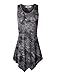 Lock and Love LL WT1065 Womens Sleeveless Tie-Dye Tunic Tank Top XXXL Black