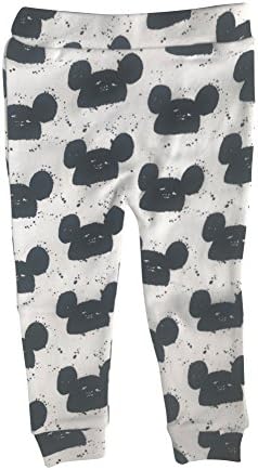Modern Burlap Organic Pants in Signature Prints (B+W Modern Mouse, 6-12 Months)