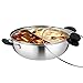 MyLifeUNIT Shabu Shabu Hot Pot, Dual Sided Yin Yang Hot Pot with Stainless Steel Divider, 12 Inch