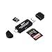 YBFQ Micro USB OTG to USB 2.0 Adapter; SD/Micro SD Card Reader with Standard USB Male & Micro USB Male Connector for Smartphones/Tablets with OTG Function (2.0)