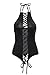 BeLuring Keyhole Halter Teddy Lingerie Sleepwear Nightie for Women, 17 Black, One Size