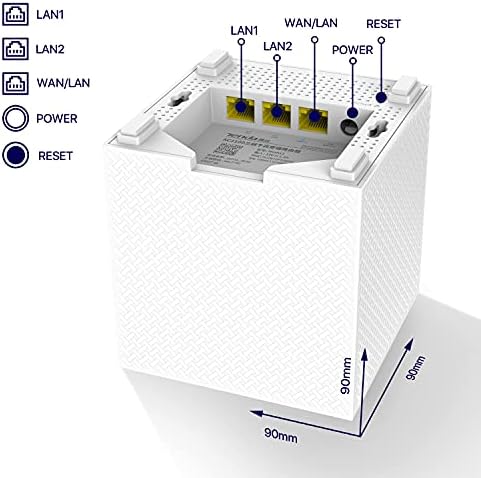 Tenda nova wifi mesh ac2100 mw12 - mesh wifi tri -banda system para casas e casas - cobertura de até 500m² - 3x3 portas de gigabit e 100 dispositivos - wi -fi router repetitor- 3 pacote branco