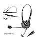 OvisLink Polycom SoundPoint Phone Headset | Dual Ear Noise Canceling Call Center Headset Compatible with Polycom SoundPoint IP Phones with 2.5mm Headset Jack | Premium Voice Quality | Durable
