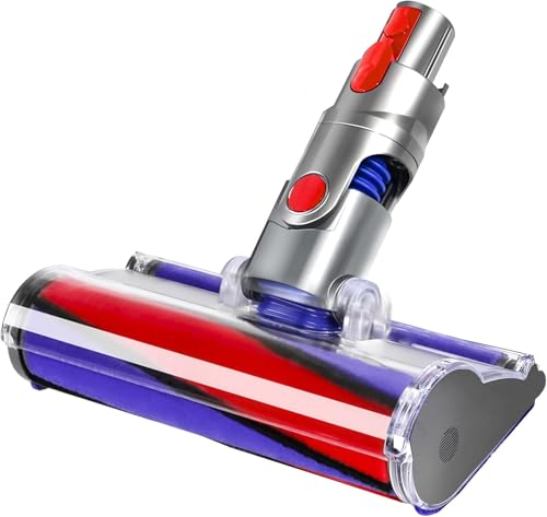 Soft Roller Brush Head for Dyson V7 V8 V10 V11 V15 SV10 SV11 SV11 SV12 SV14 Cordless Vacuum Cleaner Replacement Accessory for Dyson Quick Release Vacuum Cleaner Head Suitable for Hard Floor