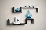 Danya B YU017 Set of 2 Color S Wall Mount Shelves, Espresso (Kitchen)