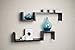 Danya B YU017 Decorative Floating “S” Shaped Wall Mount Accent Shelves (Set of 2) - Espresso