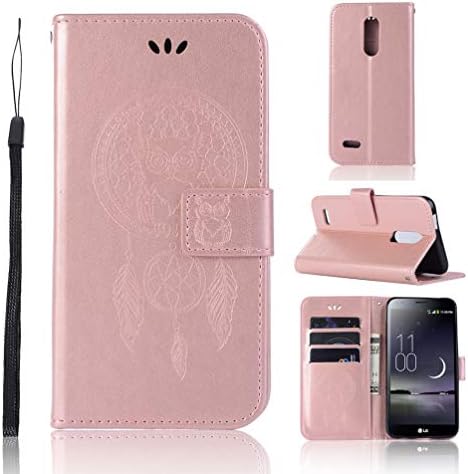 LG Aristo Case Wallet, LG Aristo 2 Case for LG Aristo 2 Plus/Tribute Dynasty/LG Fortune/LG Fortune 2/LG Phoenix 3/LG K8 2017/LG Risio 2/LG Risio 3/LG Rebel 2/LG Zone 4/LG K8 Plus/K8 2018 - Rose Gold