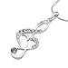 chelseachicNYC Crystal Treble Clef Music Note Necklace Silver Clear