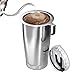 Coffee Gator Coffee Travel Mug - 20 OZ Stainless-Steel, Vacuum Insulated Tea and Coffee Tumbler for Women and Men with Leakproof Lid & Paperless Dripper, Silver