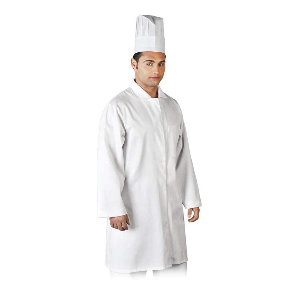 Leber&Hollman LH-Food+Cmel Cook/Food/HCL Protective Men's Apron, White, Large Size