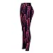 Gillberry High Waist Fitness Yoga Sport Pants Printed Stretch Points Leggings (S, Hot Pink)