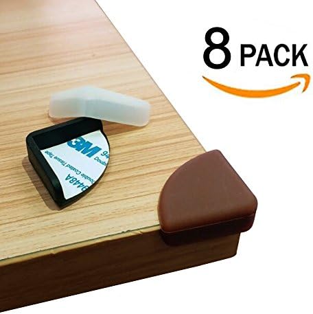 Corner Protectors, ILIVABLE Self Adhesive Baby Proof Corner Guards Stop Child Head Injuries for Tables, Furniture &amp; Sharp Corners Kids Safety (Black, 8 Pcs)