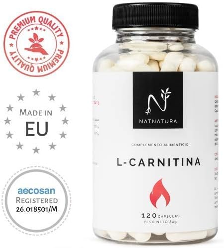 L-Carnitine. L-Carnitine Food supplement. Powerful fat burner to lose weight. High concentration sports supplement to improve performance, endurance and recovery.120 capsules.