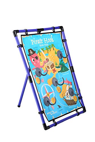 Sport Squad Pirate Hook Ring Toss - Indoor & Outdoor Ring Toss Games for Kids and Adults - Portable Pirates Ring Toss Game - Great for Pirate Themed Birthday Parties - Incl. 3 Purple & 3 Orange Rings - Thumbnail 6