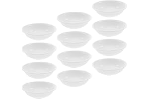 Garneck 12pcs Seasoning Dish Round Dip Dish Mini Dipping Bowls Side Mini Condiments Bowl Sauce Bowl Appetizers Plate Small Bo