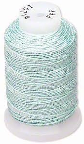 Simply Silk Beading Thick Thread Cord Size FFF (0.016 Inch 0.42mm) Spool 92 Yards Compatible with Kumihimo Super Lon (Pale Green)