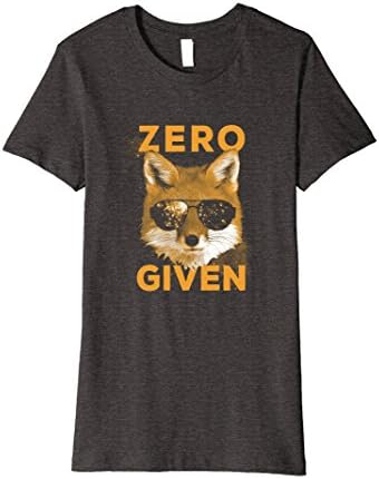 Womens Zero Fox Given - Funny Pun T-shirt 2 COLOR [Premium] XL Dark Heather