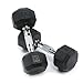 Dumbbells Hand Weights Set of 2-10 lb Rubber Hex Chrome Handle Exercise & Fitness Dumbbell for Home Gym Equipment Workouts Strength Training Free Weights for Women, Men