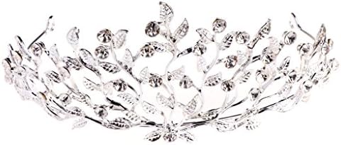 Pinkashop Leaf Branch Rhinestone Jewelry Women Girl Bridal Hairband Crown Tiara For Wedding Engagement Prom