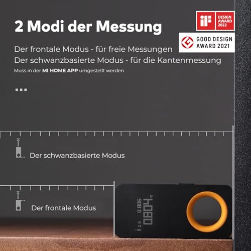HOTO Laser Rangefinder 30 m Measuring Range, ±2 mm Accuracy, Laser Meter for Rooms, OLED Display, USB-C Charging, Unit Conversion (Feet/Metre), Pocket Size 98 ft, Gifts for Mum Dad
