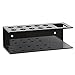 MyGift Whiteboard Supply Storage, 10-Slot Black Acrylic Dry Erase Marker and Eraser Holder, Wall Mounted Office Accessories Organizer Storage Rack