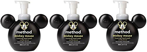 (3 Pack) Method Mickey Mouse Foaming Hand Wash, Lemonade Scent, 8.5oz