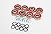 SCSK8 Red Abec 9 Skateboard Bearings Set + 4 Spacers
