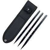 Phoenix Outdoor Black Storm Stainless Steel Throwing Knife Spikes Set of 3 with Nylon Sheath